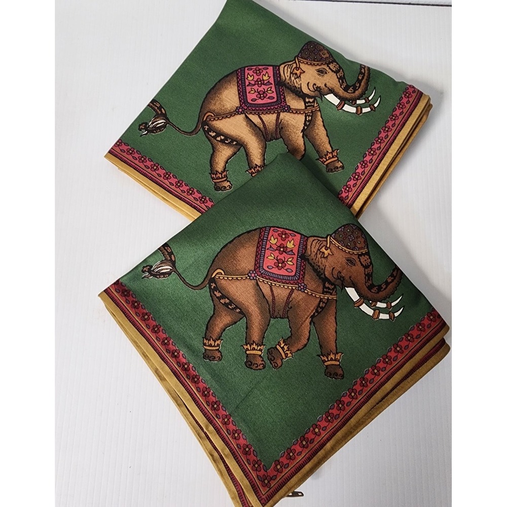 Jim Thompson 100% Cotton Elephant Pillow Cushion Covers (2)   NEW‎